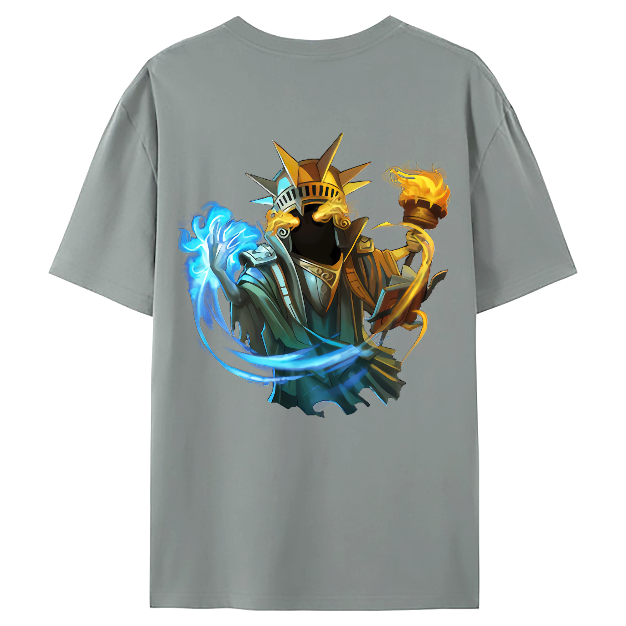 （画像用） リーグ・オブ・レジェンド League of Legends LOL 綿100％ メンズ半袖Tシャツ（バックプリント） 通気性